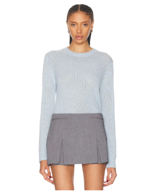 Cashmere Easy Long Sleeve Crewneck Sweater